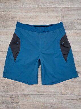 Hylete Above Knee Performance Shorts Mens Contrasting Pockets Activewear Gym M
